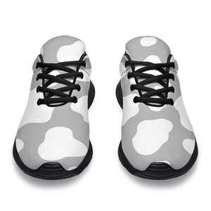 White And Grey Cow Print Sport Shoes GearFrost