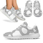 White And Grey Cow Print Sport Shoes GearFrost