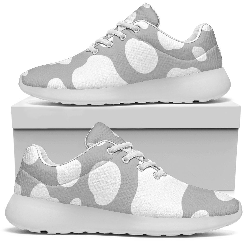 White And Grey Cow Print Sport Shoes GearFrost