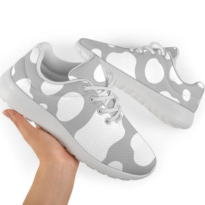 White And Grey Cow Print Sport Shoes GearFrost