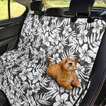White And Grey Hawaiian Pattern Print Pet Car Back Seat Cover