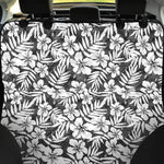 White And Grey Hawaiian Pattern Print Pet Car Back Seat Cover