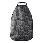 White And Grey Indian Elephant Print Car Seat Organizers