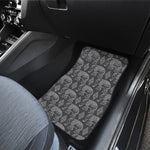 White And Grey Indian Elephant Print Front Car Floor Mats