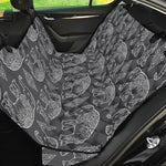 White And Grey Indian Elephant Print Pet Car Back Seat Cover