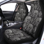 White And Grey Indian Elephant Print Universal Fit Car Seat Covers