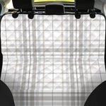 White And Grey Plaid Pattern Print Pet Car Back Seat Cover
