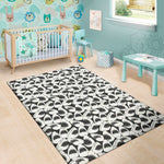 White And Grey Shark Pattern Print Area Rug