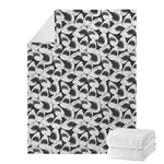 White And Grey Shark Pattern Print Blanket