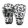 White And Grey Shark Pattern Print Boxing Gloves