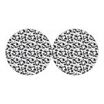 White And Grey Shark Pattern Print Car Coasters