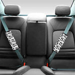 White And Grey Shark Pattern Print Car Seat Belt Covers