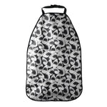 White And Grey Shark Pattern Print Car Seat Organizers