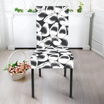 White And Grey Shark Pattern Print Dining Chair Slipcover