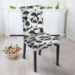 White And Grey Shark Pattern Print Dining Chair Slipcover
