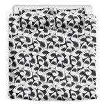 White And Grey Shark Pattern Print Duvet Cover Bedding Set