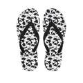 White And Grey Shark Pattern Print Flip Flops