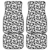 White And Grey Shark Pattern Print Front and Back Car Floor Mats