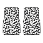 White And Grey Shark Pattern Print Front Car Floor Mats