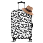 White And Grey Shark Pattern Print Luggage Cover