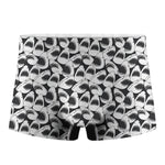White And Grey Shark Pattern Print Men's Boxer Briefs