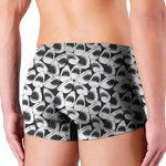 White And Grey Shark Pattern Print Men's Boxer Briefs