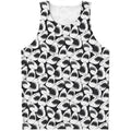 White And Grey Shark Pattern Print Men's Tank Top