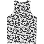 White And Grey Shark Pattern Print Men's Tank Top