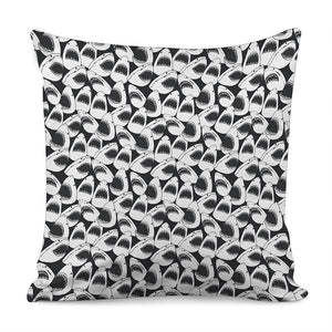 White And Grey Shark Pattern Print Pillow Cover