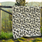 White And Grey Shark Pattern Print Quilt
