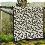 White And Grey Shark Pattern Print Quilt
