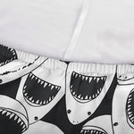 White And Grey Shark Pattern Print Sofa Cover