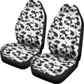 White And Grey Shark Pattern Print Universal Fit Car Seat Covers