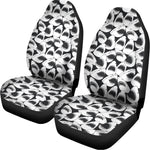 White And Grey Shark Pattern Print Universal Fit Car Seat Covers