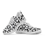 White And Grey Shark Pattern Print White Sneakers