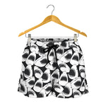 White And Grey Shark Pattern Print Women's Shorts