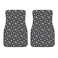 White And Grey Snowflake Pattern Print Front Car Floor Mats