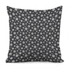 White And Grey Snowflake Pattern Print Pillow Cover