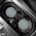 White And Grey Western Floral Print Car Coasters