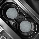 White And Grey Western Floral Print Car Coasters