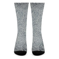 White And Grey Western Floral Print Crew Socks