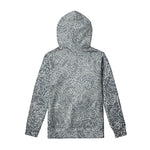 White And Grey Western Floral Print Pullover Hoodie