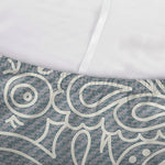 White And Grey Western Floral Print Sofa Cover