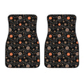 White And Orange Aboriginal Art Print Front Car Floor Mats
