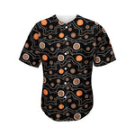 White And Orange Aboriginal Art Print Men's Baseball Jersey