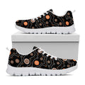 White And Orange Aboriginal Art Print White Running Shoes