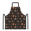 White And Orange Aboriginal Dot Print Apron