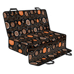 White And Orange Aboriginal Dot Print Pet Car Back Seat Cover