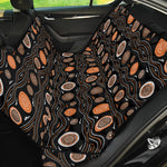 White And Orange Aboriginal Dot Print Pet Car Back Seat Cover