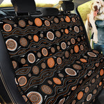White And Orange Aboriginal Dot Print Pet Car Back Seat Cover